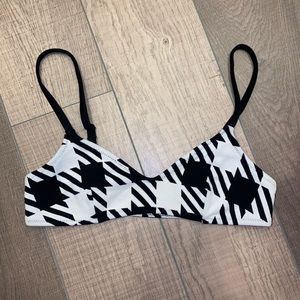 Solid & Striped Houndstooth Rachel Bikini Top